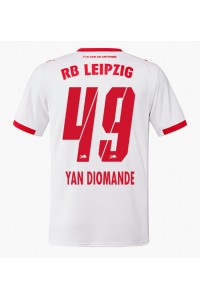 RB Leipzig Yan Diomande #49 Voetbaltruitje Thuis tenue 2025-26 Korte Mouw